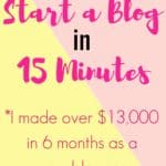 Starting a blog is the best side hustle I have ever done to earn extra money! I was able to set up and start a blog for really cheap and then I made over $13,000 in less than six months as a new blogger.