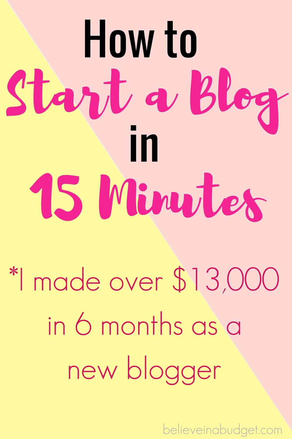 Learn how to start a blog today! Starting a blog is the best side hustle I have ever done to earn extra money! I was able to set up and start a blog for really cheap and then I made over $13,000 in less than six months as a new blogger. 