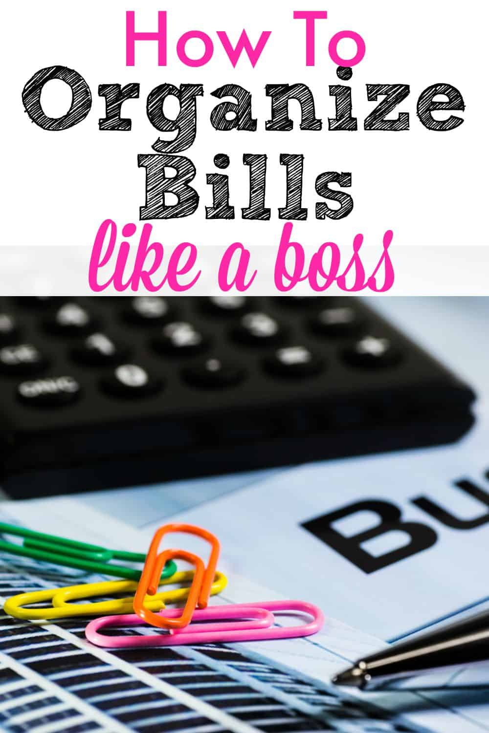 how to organize your bills online