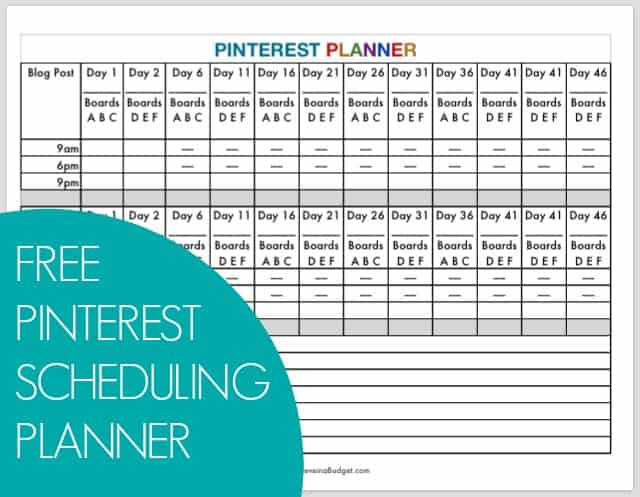 make new pin schedule for pinterest
