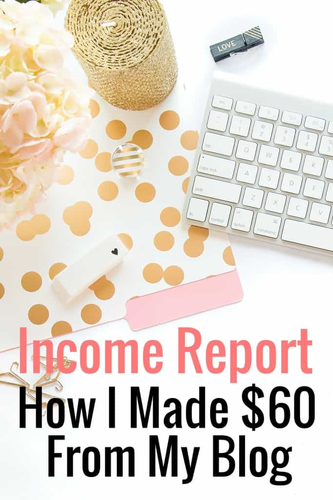 My First Blog Income Report   Believe In A Budget