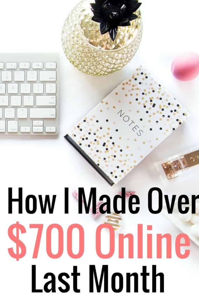 Every month I share my online income report. In August, I made over $700 from working online. Here's a breakdown of my online income report and where the money came from!