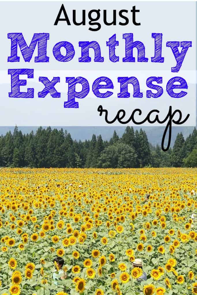 August Monthly Expense Recap 2015