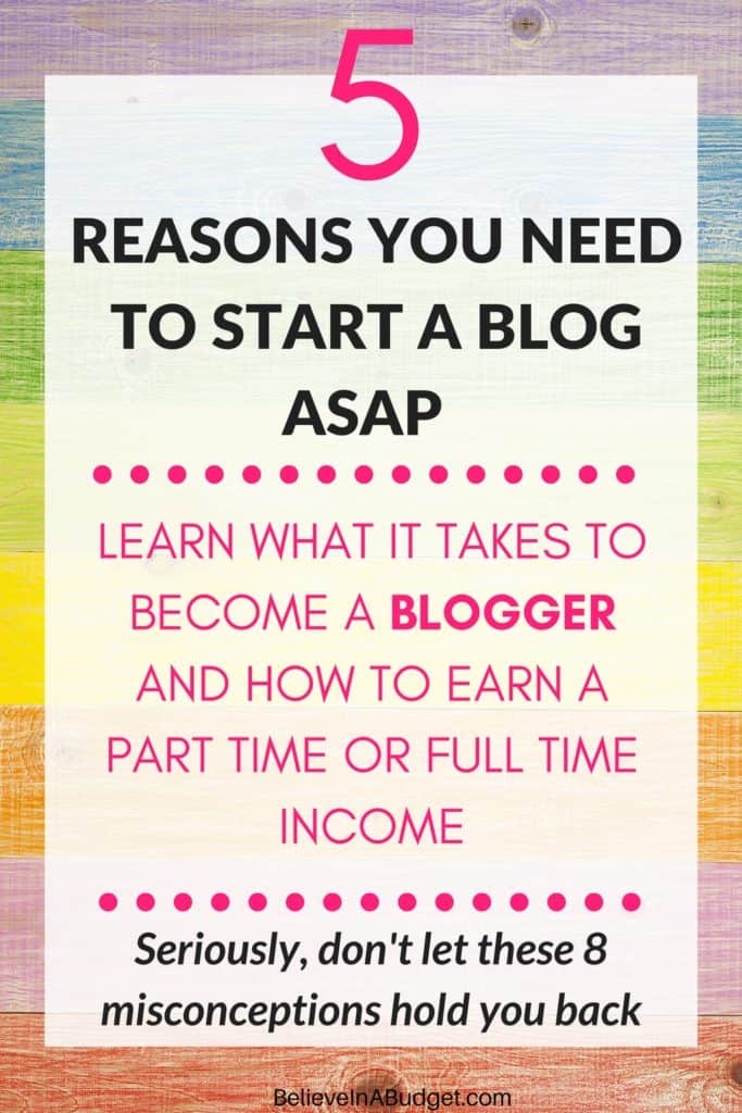 Have you ever been scared to start a blog? It's ok, me too! Here are 5 reasons you need to start a blog ASAP. Seriously, don't be scared. It's easy to think you won't be able to do it. I'm sharing 8 common fears and worried people have when it comes to wanting to start a blog. I'm going to tell you why I understand your fears, but also tell you exactly why you need to ignore this. If your goal is to make money from blogging, join an online community of fellow bloggers or share your experience, learn how to determine if you have what it takes! 