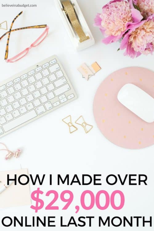 Here is my recent online income report. Last month I made over $29,000 online blogging. Learn how I made this amount after two years of blogging. Blogging is a great side hustle - learn how you can start a blog and make money.