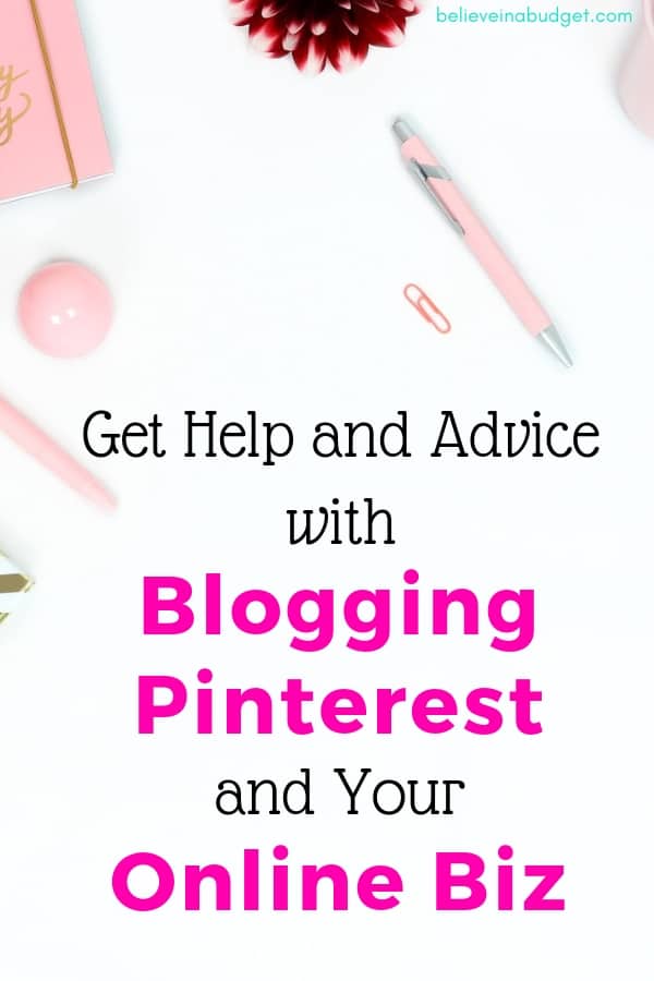 Pinterest Advice Consultations - Believe In A Budget