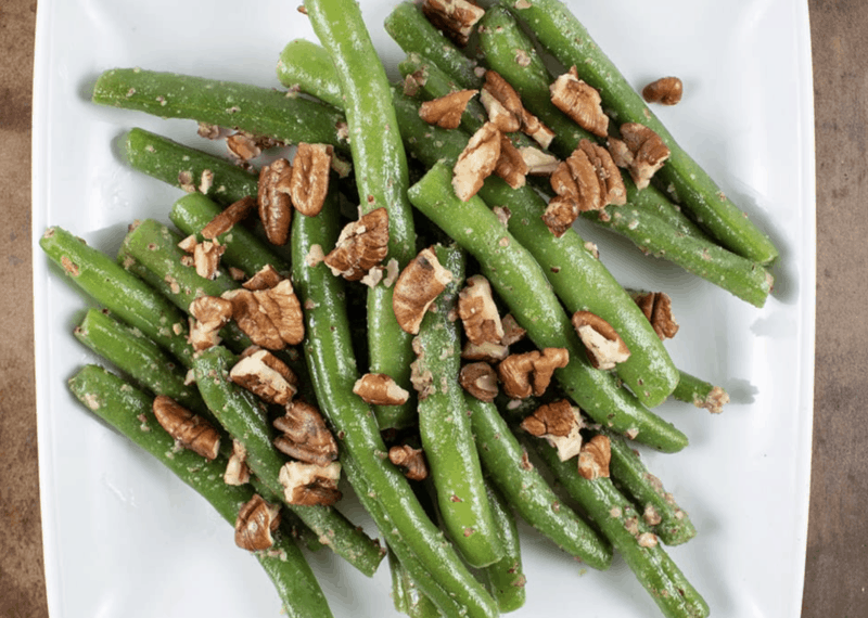 Maple Pecan Green Beans Forget Sugar Friday