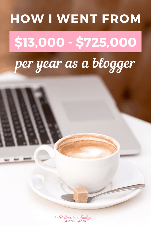 How I increased my anual online income from $13,000 to $725,000 in only five years. This is my annual blog update! #blogger #incomereport