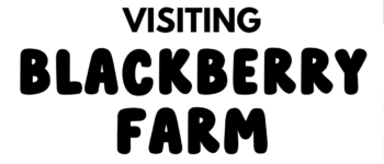 Two images showing different photos of visiting Blackberry Farm