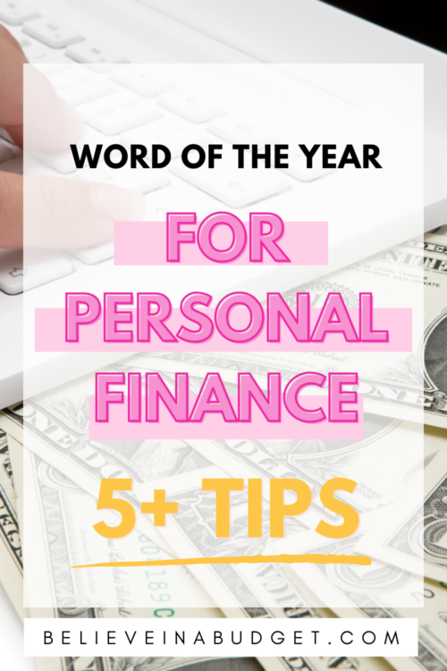 5 ways to achieve my word of the year for my personal finance goals.